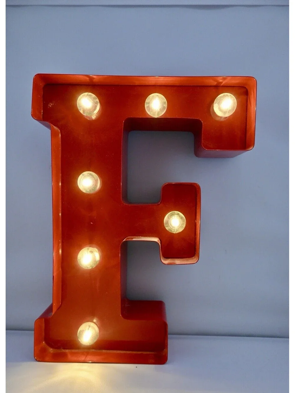F and G Alphabet LED Letter Sign Red Metal English Letters Hanging Lights 10